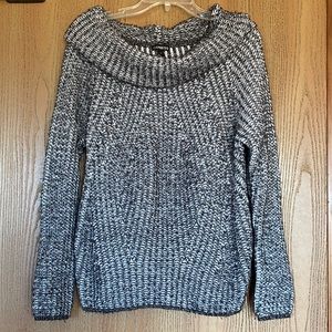 Express Chunky Knit Black & White Sweater